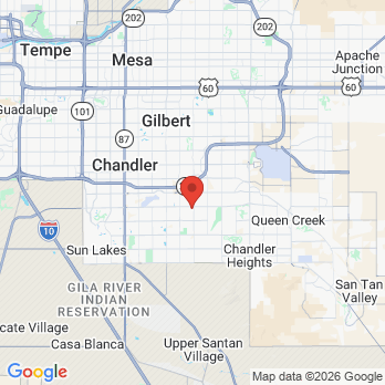 Map to Vista dorada dental office in Gilbert, AZ