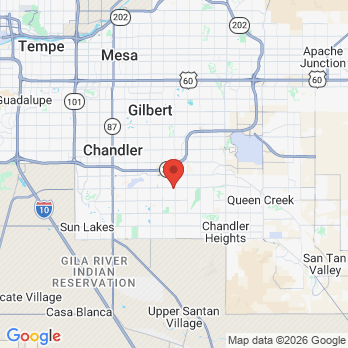 Map to Vista Dorada Dental office in Gilbert, AZ