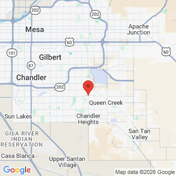 Map to Somerset Family Dental office in Gilbert, AZ