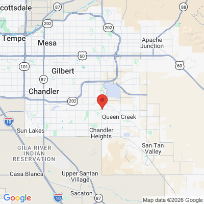Map to Queen Creek Complete Dental office in Queen Creek, AZ