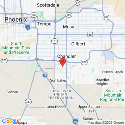 Map to Smile Again Dental office in Chandler, AZ