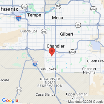 Map to Wellness Dental office in Chandler, AZ