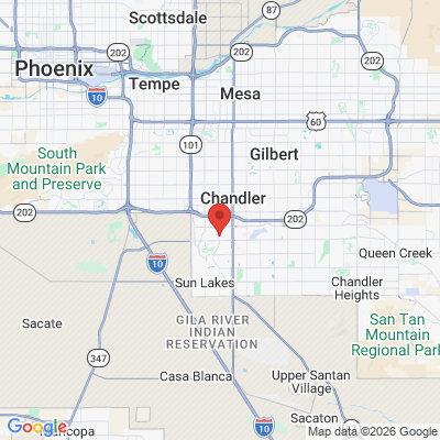 Map to Wellness Dental office in Chandler, AZ