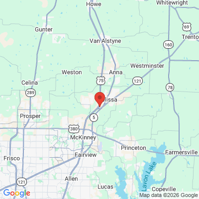Map to  office in Melissa, TX