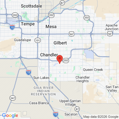 Map to Walden Dental Group office in Chandler, AZ