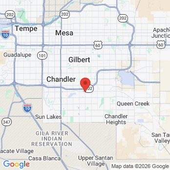 Map to All About Smiles Pediatric Dentistry office in Gilbert, AZ