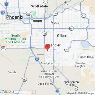 Map to Savage Smiles- Dr. Robert Savage, DDS office in Chandler, AZ