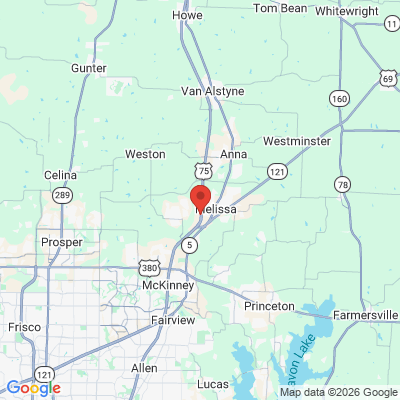 Map to  office in Melissa, TX