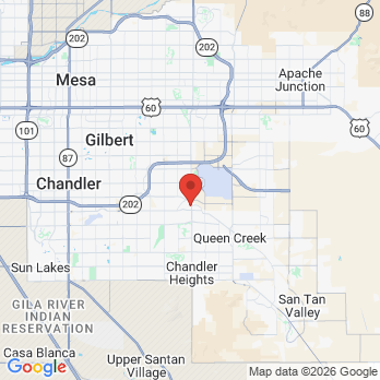 Map to Power Ranch Dental office in Gilbert, AZ