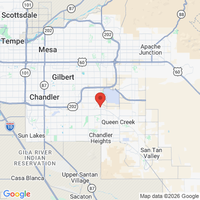Map to Power Ranch Dental  office in Gilbert, AZ