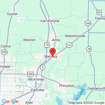 Map to Veronica Mueller office in Melissa, TX