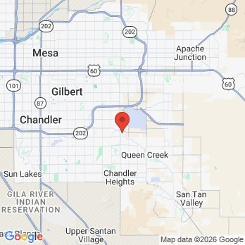 Map to Goodman Dental Center office in Queen Creek, AZ