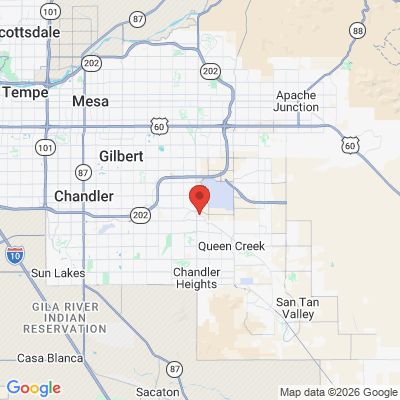Map to San Tan Smiles office in Queen Creek, AZ
