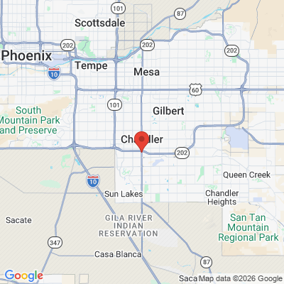 Map to  office in Chandler, AZ