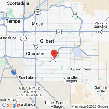 Map to Advanced Dental Implant Center office in Gilbert, AZ