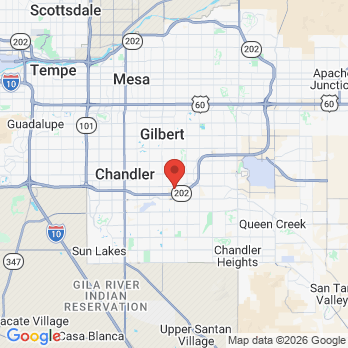 Map to San Tan Oral Surgery office in Gilbert, AZ