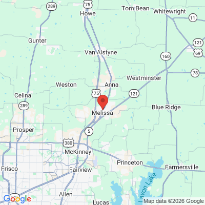 Map to  office in Melissa, TX