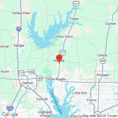 Map to  office in Aubrey, TX