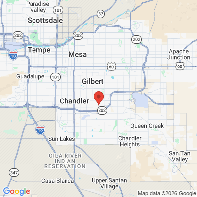 Map to Arizona Pediatric Dental Care office in Gilbert, AZ