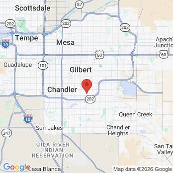 Map to Creative Smiles office in Gilbert, AZ
