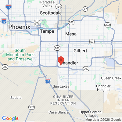 Map to  office in Chandler, AZ