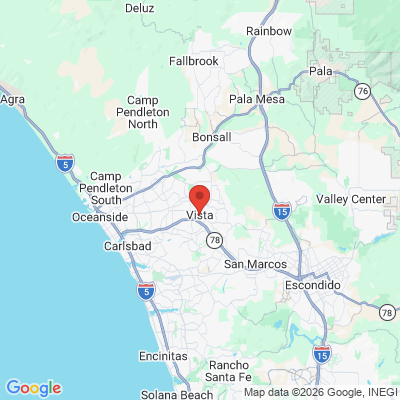 Map to  office in Vista, CA