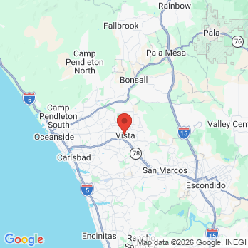 Map to Primary Office office in Vista, CA