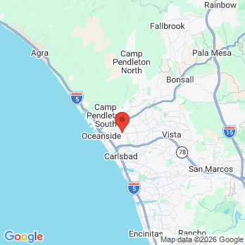 Map to Ocean Heart Dentistry  office in Oceanside, CA