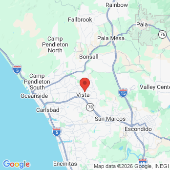 Map to Coleman & Coleman Advanced Dentistry office in Vista, CA