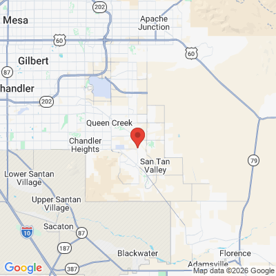 Map to Anytime Dental office in San Tan Valley, AZ