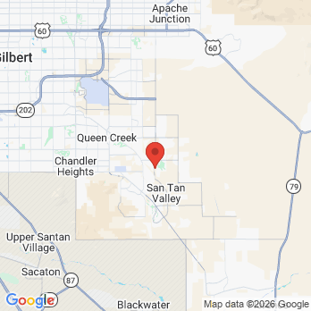 Map to Gantzel Dental Center office in San Tan Valley, AZ