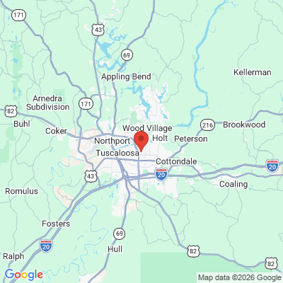 Map to  office in Tuscaloosa, AL
