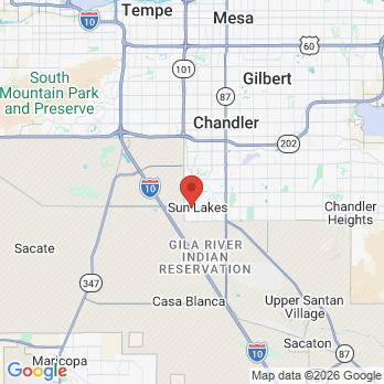 Map to Saba and Romanin Dental office in Sun Lakes,, AZ