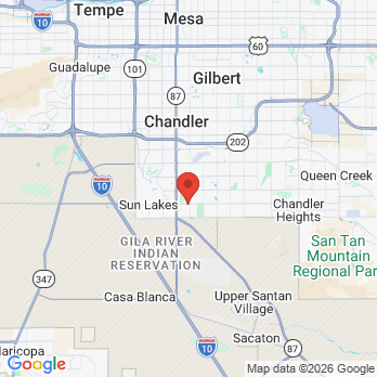 Map to Sky Dental of Chandler office in Chandler, AZ