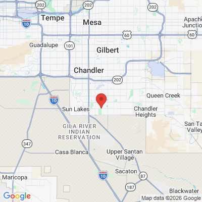 Map to Impressions Dental office in Chandler, AZ