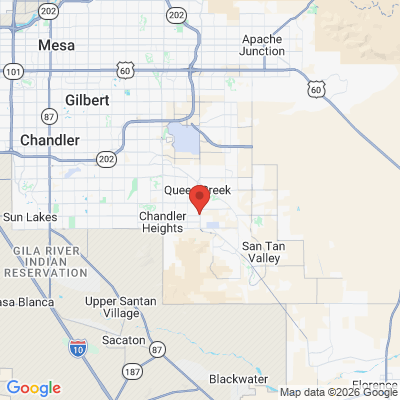 Map to  office in Queen Creek, AZ
