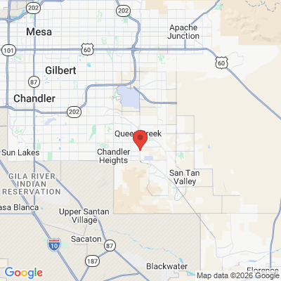 Map to  office in Queen Creek, AZ