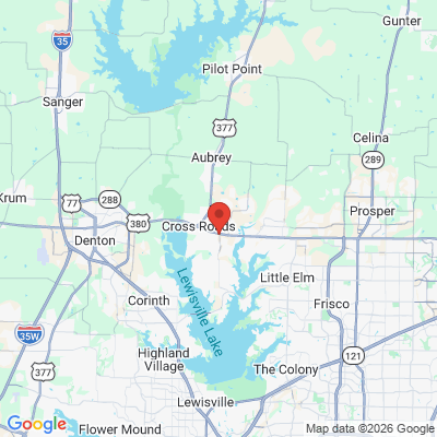Map to  office in Cross Roads, TX