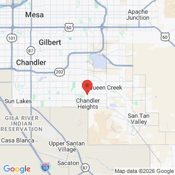 Map to Kevin Wolff DMD office in Queen Creek, AZ