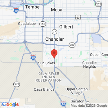 Map to Kidiatric Dental & Orthodontics office in Chandler, AZ