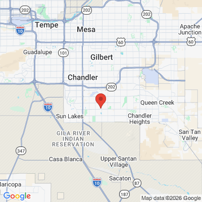 Map to Chandler Dental Care office in Chandler, AZ