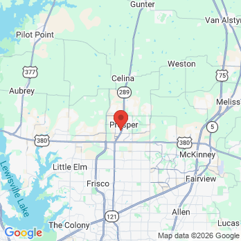 Map to Prosper Family Dentistry office in Prosper, TX