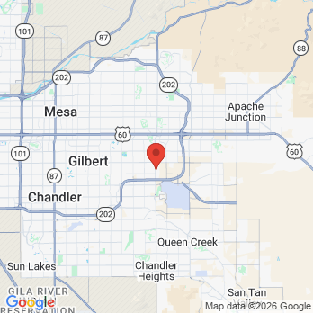 Map to Arizona Dental Heights office in Mesa, AZ