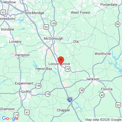 Map to  office in Locust Grove, GA