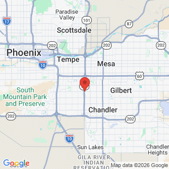 Map to Progressive Dentistry and Orthodontics office in Chandler, AZ