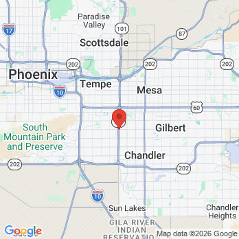 Map to Curtis Orthodontics office in Chandler, AZ