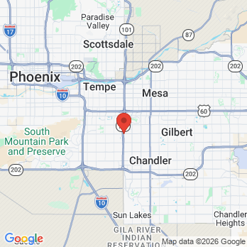 Map to Elliott Dental office in Chandler, AZ