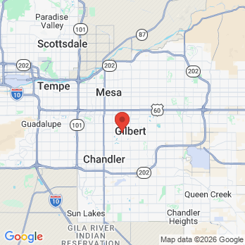 Map to Exceptional Dentistry office in Gilbert, AZ