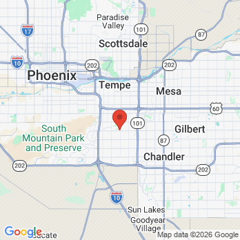 Map to The ToothPlace PC office in Tempe, AZ