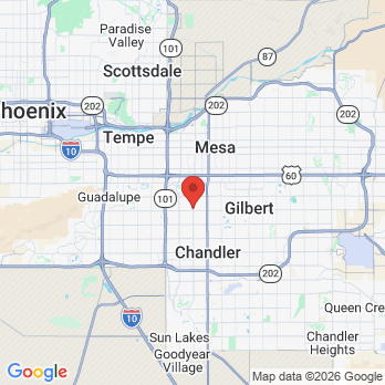 Map to Ray Family Dental Care office in Chandler, AZ